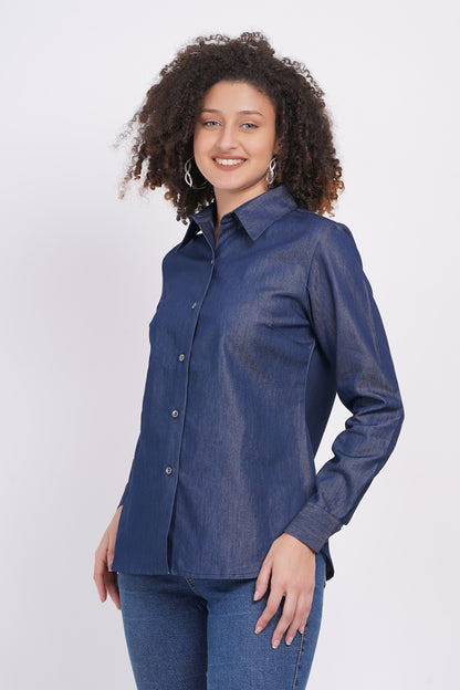 Full sleeve Blue denim shirt