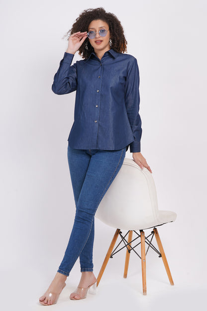 Full sleeve Blue denim shirt