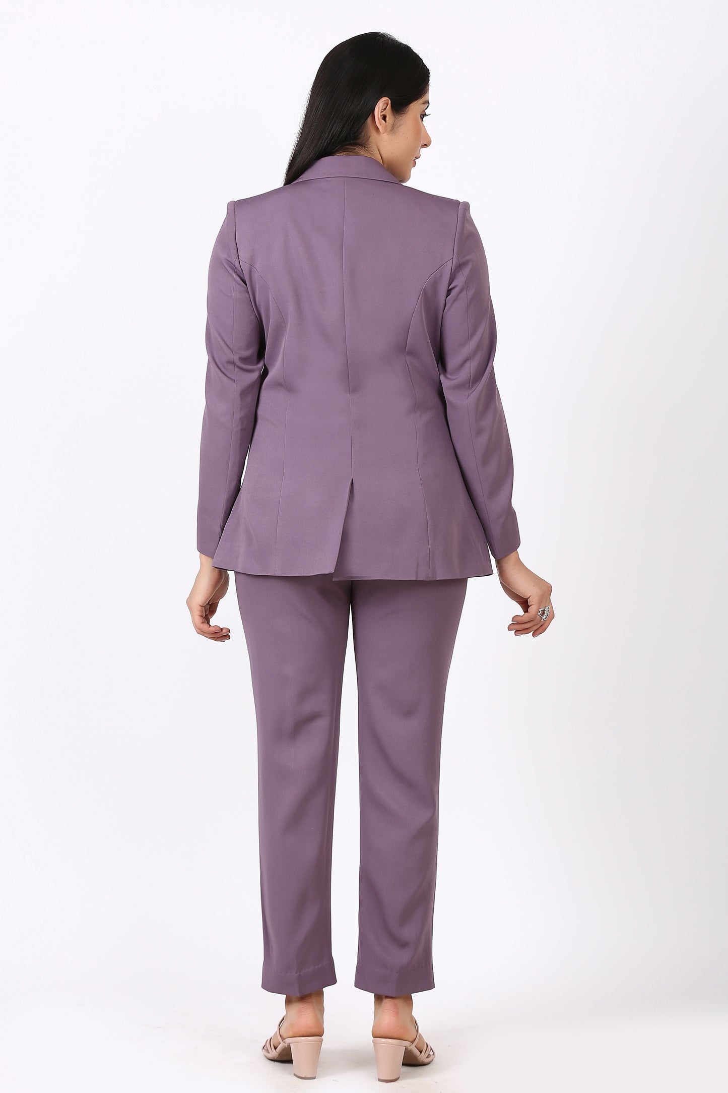 Notch collar Dusty Mauve Pant suit