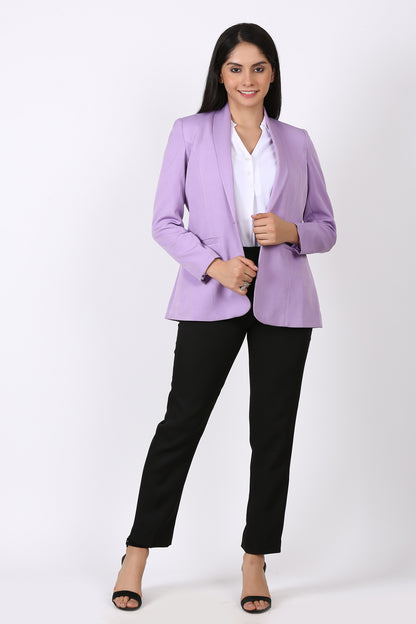 Shawl collar Solid Blazer