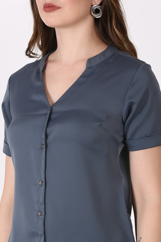 Short sleeve Grey casual shirt