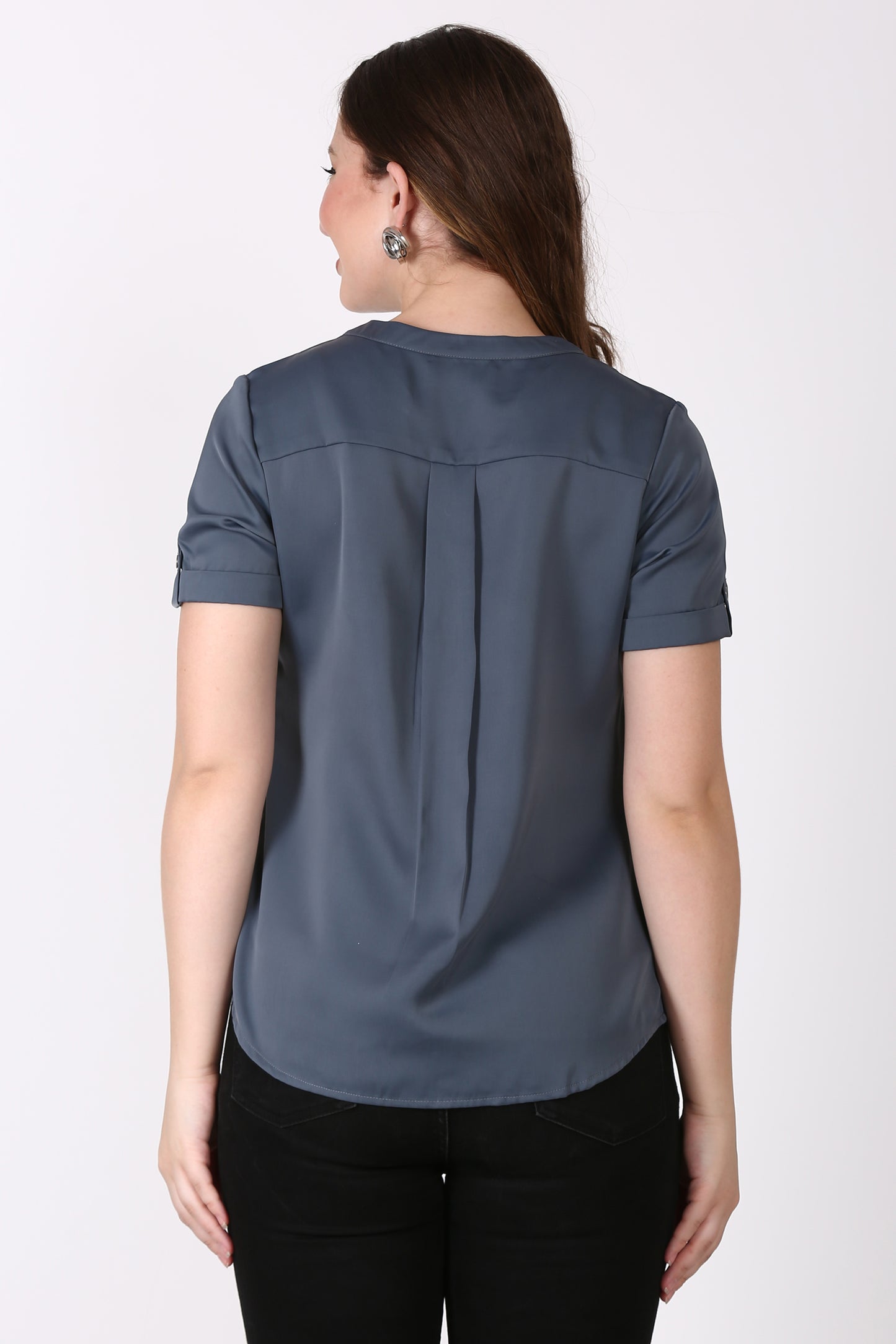 Short sleeve Grey casual shirt