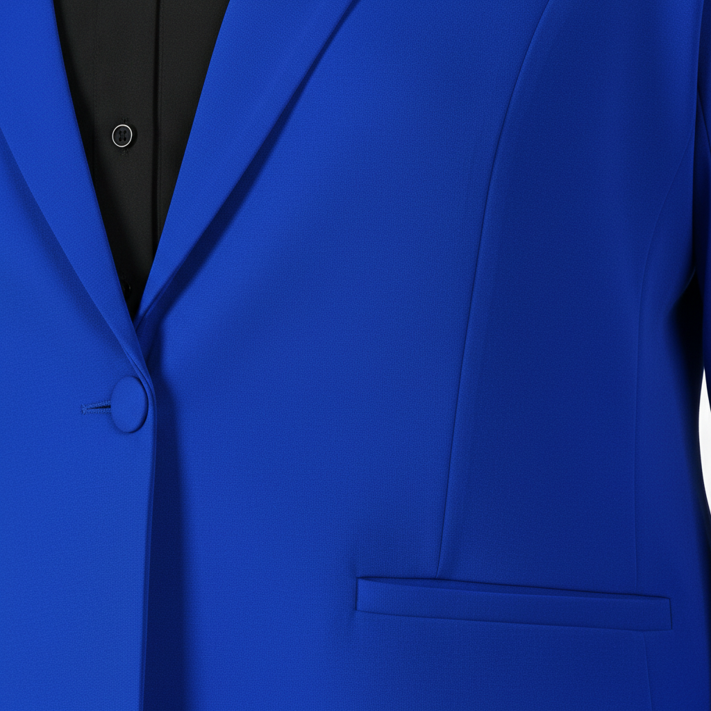 Women Notch collar Blazer Pant suit Set (Royal Blue)