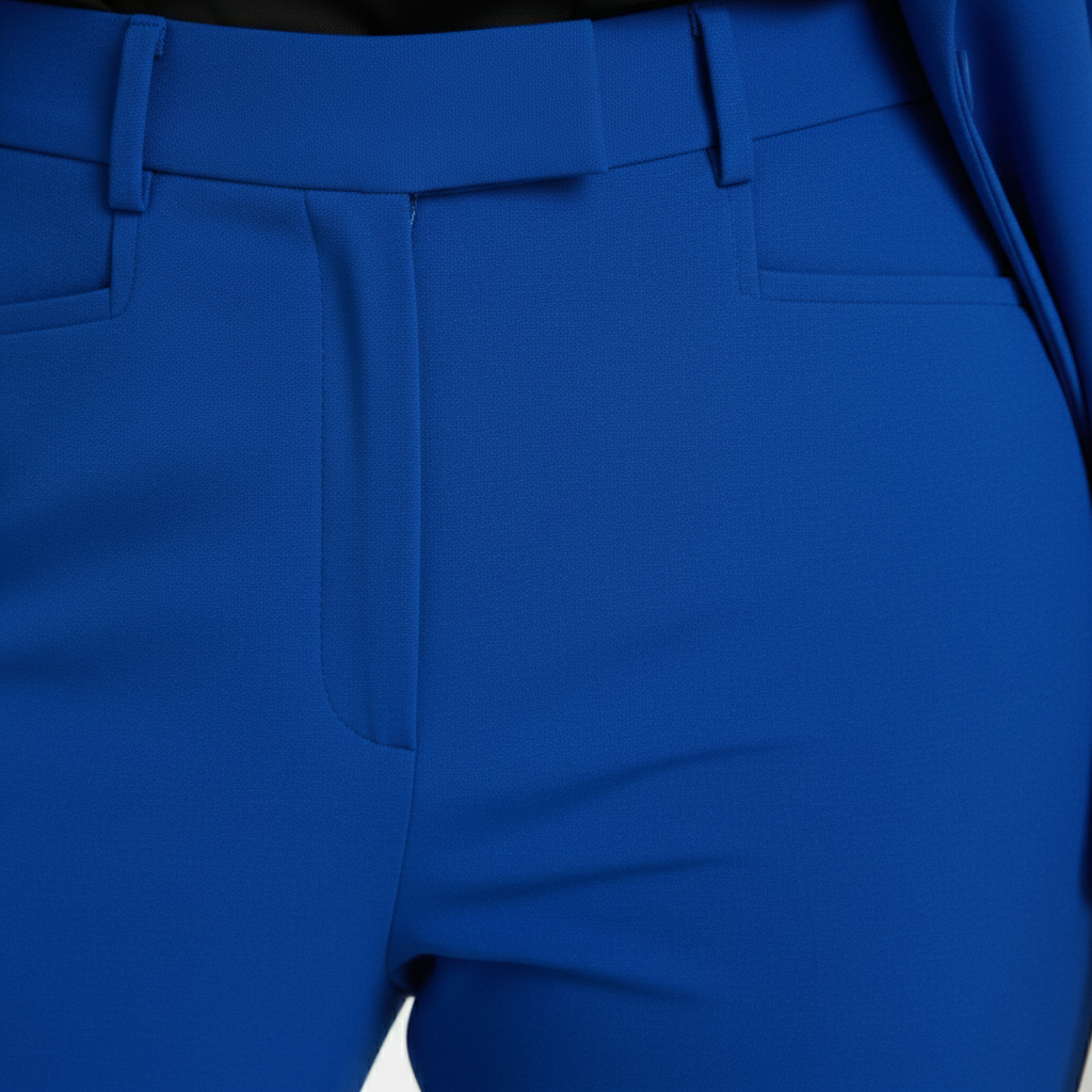 Women Notch collar Blazer Pant suit Set (Royal Blue)